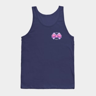 Cute Bow Pocket Tee on dark colours Tank Top